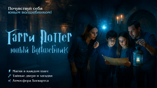 <b>Скидка до 60%.</b> Участие в семейном квесте «Гарри Поттер: юный волшебник» от студии «Семейные квесты»