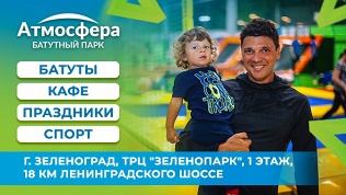 Посещение семейного развлекательного парка «Атмосфера» в ТРЦ «Зеленопарк»