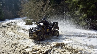 <b>Скидка до 51%.</b> Заезд на квадроцикле по маршруту «Лесная прогулка» или «Бездорожье» от компании Kvadrmoto