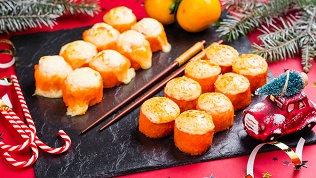 Суши, роллы без ограничения суммы чека от кафе суши Lounge со скидкой 50%