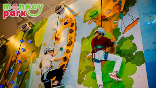 <b>Скидка до 30%.</b> Целый день развлечений с игрой на нерф-арене, в сухом бассейне, катанием на тюбинге, прохождением лабиринта, прыжками на батуте в ТРК Mari в семейном парке развлечений Monkey Park