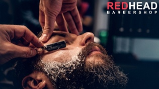 <b>Скидка до 56%.</b> Мужская стрижка и моделирование бороды в барбершопе RedHead