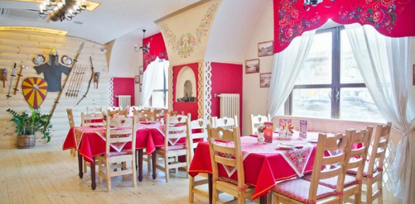 Меню кухни и напитки в ресторане «Илья Муромец» на Преображенской