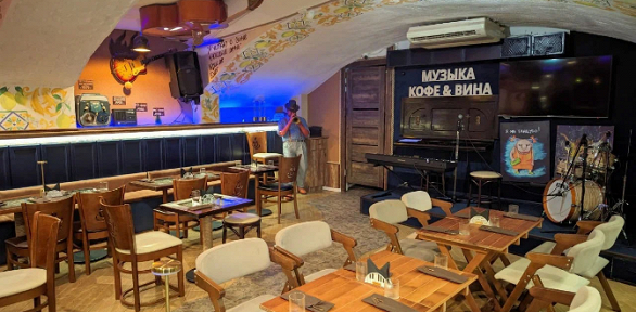 Итальянская и сицилийская кухня в баре-клубе «Музыка кофе и вина»