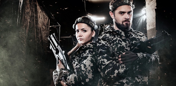 Игра в пейнтбол в клубе River-Club в Подмосковье