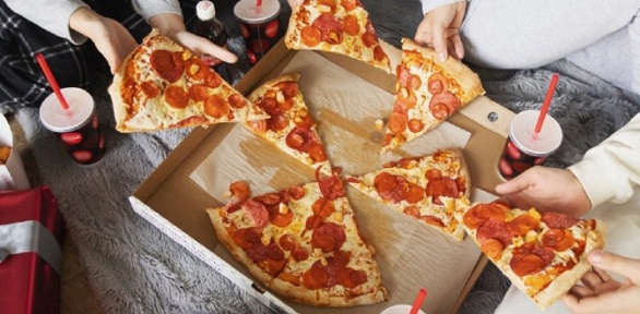 Круг пиццы от пиццерии New York Pizza за полцены