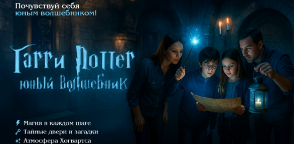 Участие в квесте «Гарри Поттер: юный волшебник» от студии «Семейные квесты»