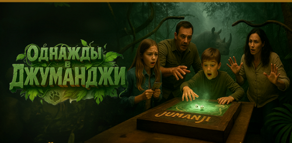 Участие в семейном квесте «Однажды в Джуманджи» от студии «Семейные квесты»