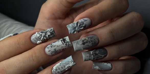 Маникюр и педикюр с покрытием гель-лаком в салоне красоты AlloBeauty