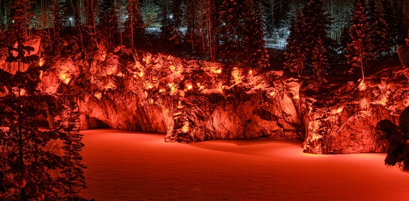 Тур на 1 день «Карелия: хаски, олени, водопады и мраморный каньон Рускеала»