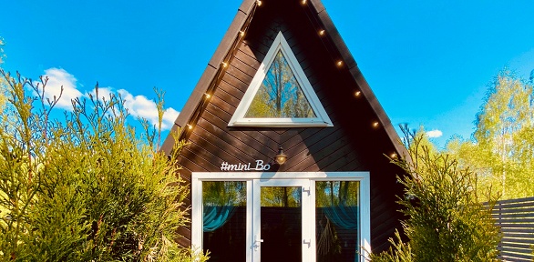 Аренда треугольного дома с посещением бани от компании Mini Bo House
