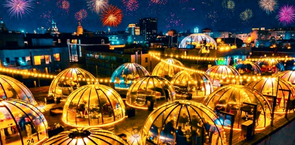 Аренда теплого стеклянного купола на крыше в центре Москвы от Igloobar