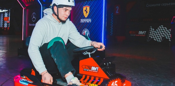 Заезды на дрифт-карте в картинг-центре «Крейзи Дрифт»