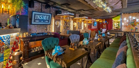 Всё меню кухни и напитки в ресторане Inside