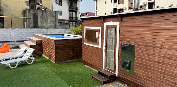 Отдых в бане с посещением подогреваемого бассейна в гостевом доме Mantarini