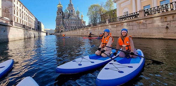 Экскурсия на сапсерфе по Санкт-Петербургу от компании SUP Board SPB