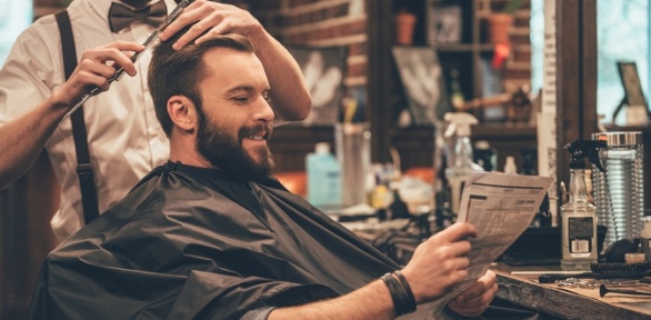 Детская или мужская стрижка, оформление бороды в барбершопе Boroda Premium