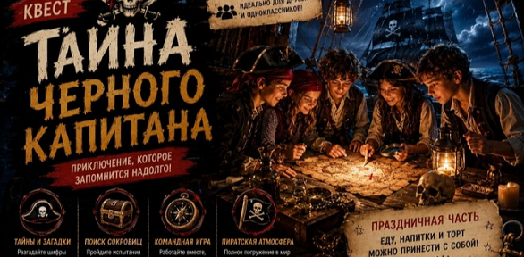 Квест «Тайна черного капитана» от студии «Квестория»