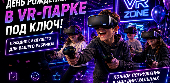 Детский день рождения в парке «VR Арена»