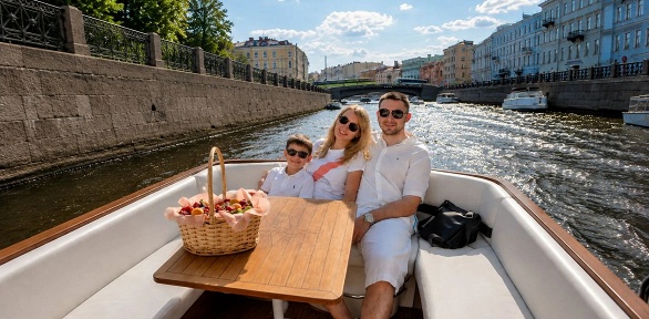 Экскурсия на теплоходе по центру Петербурга