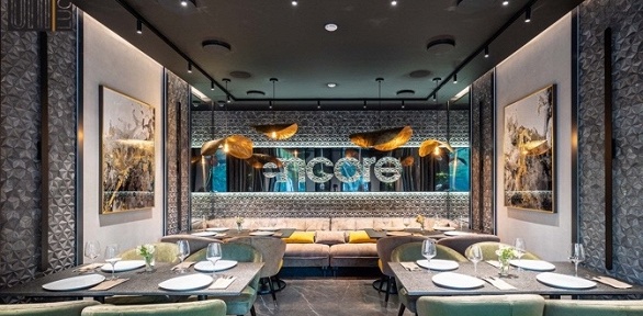 Всё меню кухни и напитки в кафе Encore