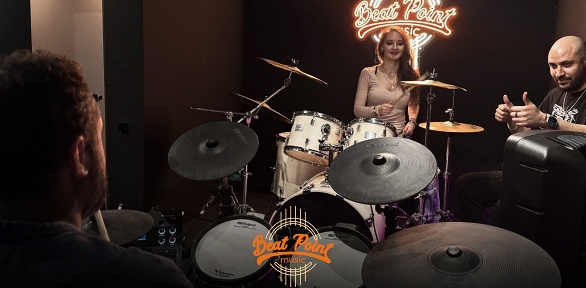 Урок для пары «Романтика барабанов» в Beat Point Music