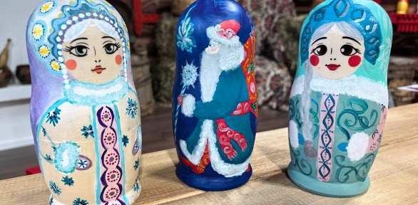 Роспись матрешки с чаепитием в музее «Изба-забава»