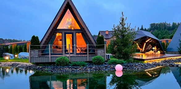 Отдых с бассейном в глэмпинге The Les