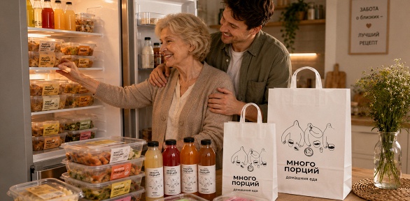 Всё меню и напитки от сервиса доставки «Много Порций»