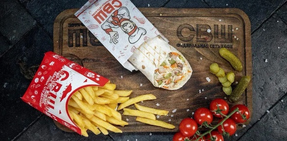 Всё меню и напитки в трех кафе сети «Самая вкусная шаурма»