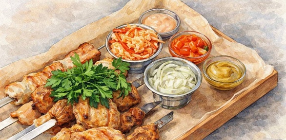 Всё меню кухни и напитки в гриль-баре «ШашлычОК»