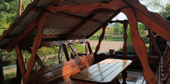 Аренда крытой беседки в лесном массиве с мангальной зоной